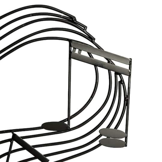 Black Music Notes Iron Traditional Wall Decor